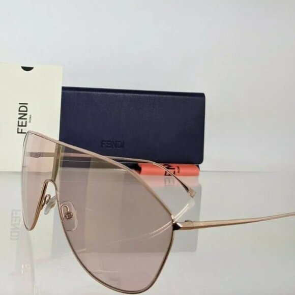 Fendi Rose Gold New Metal Sunglasses Italy Unisex - Picture 3 of 5